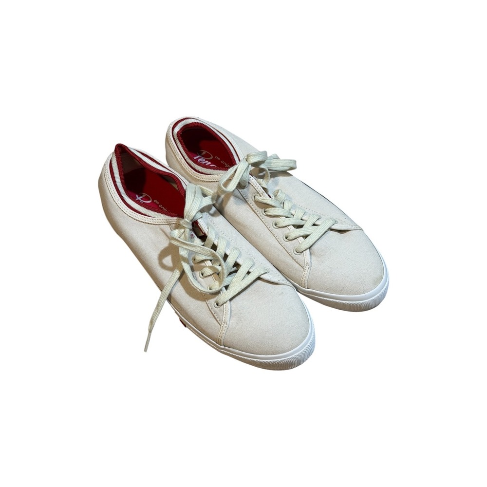 Original Penguin Damon Cream 11.5 Mens Canvas Sneakers Casual Shoes OP100411